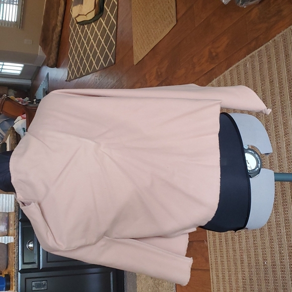 Flannel fleece poncho/wrap in a neutral toast shade. - Picture 2 of 6